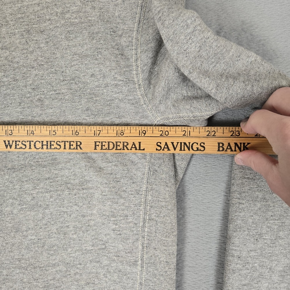 J Crew Wallace Barnes Sweatshirt Mens Medium Heritage Double V Gray Crew Retro - Picture 8 of 8